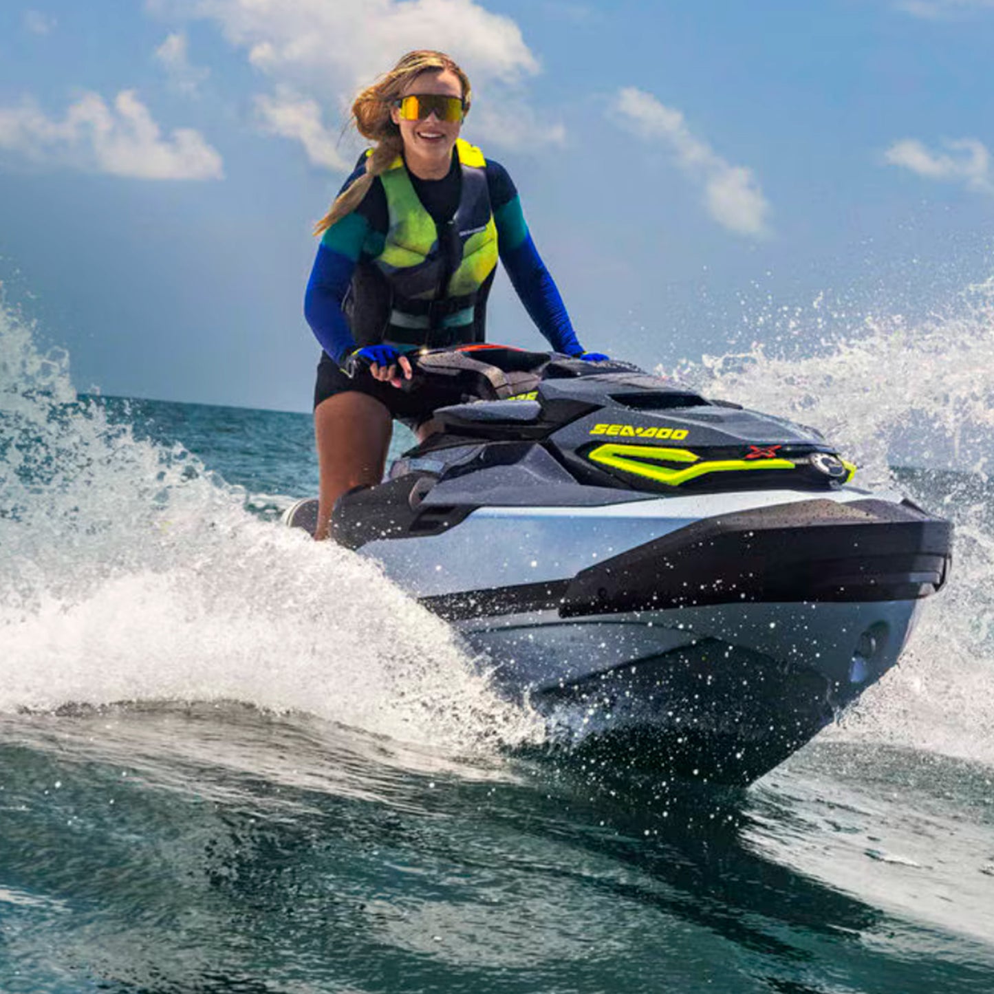 Sea-Doo RXT-X 2025 supercharged jet ski on open water